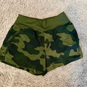 all in motion Olive Green Camo Athletic Shorts